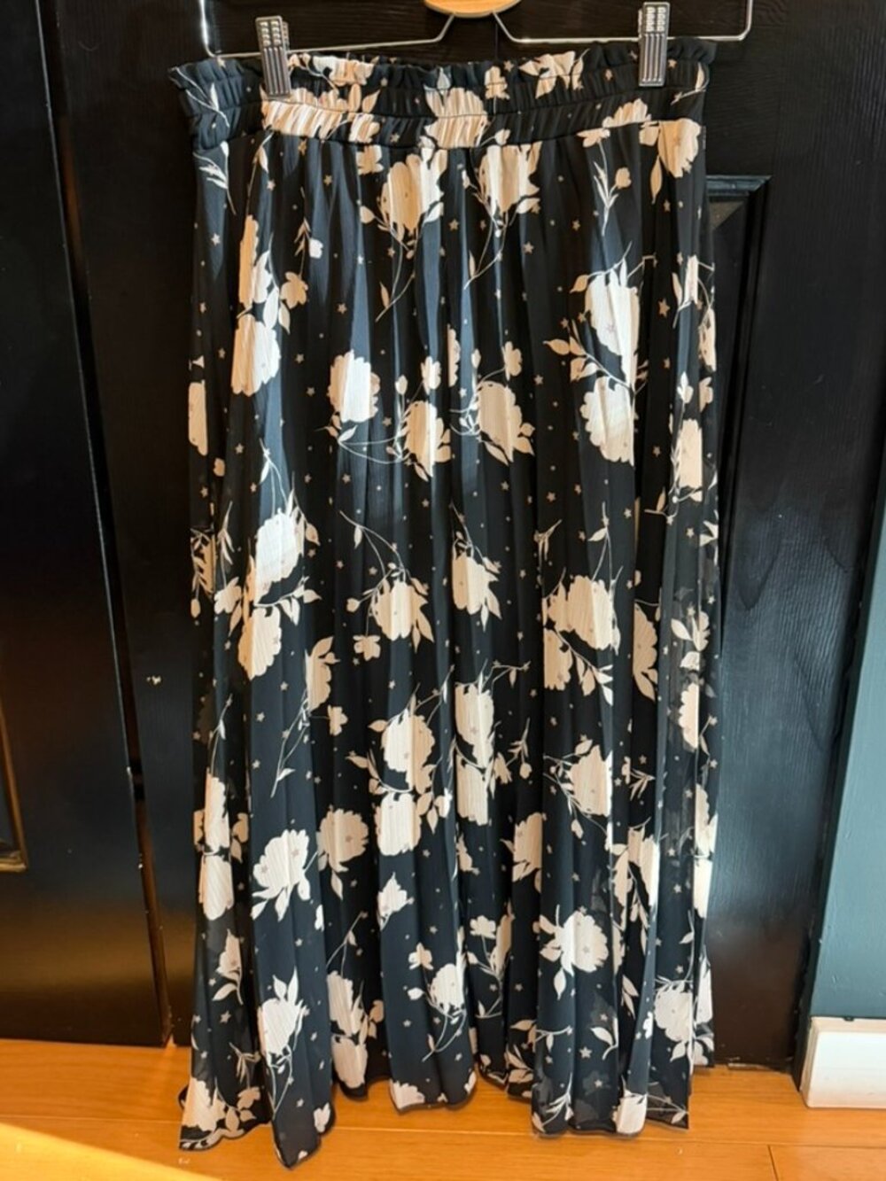 Floral Chiffon pleated, flowy skirt